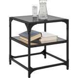  Stolići za kavu s crnim staklenim vrhom 2 kom 40x40x45 cm čelik | shoptok.hr