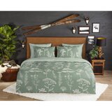 Good Morning Zelena flanelna posteljnina za zakonsko posteljo/podaljšana 200x220 cm Herbs – | Shoptok.si