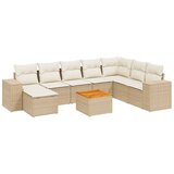 Maison Chic Seti vrtnega pohištva - Vrtna garnitura 9-delna z blazinami bež poli ratan, (21796111) | Shoptok.si