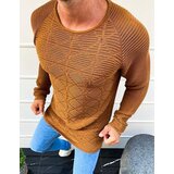 DStreet Sweter męski wkładany przez głowę kamelowy Cene