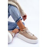 Boto Women's Leather Platform Sport Shoes Beige Lemar 10150 | shoptok.hr