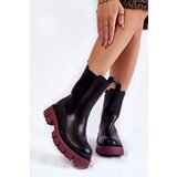 EVENTO Women's Worker Boots On The Platform Black and burgundy Aliana | ePonuda.com