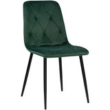 CARRYHOME STOL, kovina, tekstil zelena, črna | Shoptok.si
