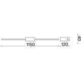 Ideal Lux - LED svetlo za slike ESSENCE LED/19W/230V 3000K CRI 90 115 cm mesing | Eponuda.com