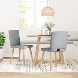  Blagovaonske stolice od tkanine 2 kom svjetlosive | shoptok.hr