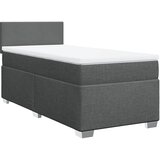  Krevet s oprugama i madracem tamnosivi 100 x 200 cm od tkanine | shoptok.hr