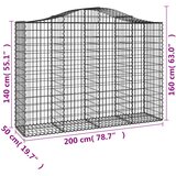  Lučne gabionske košare 8 kom 200x50x140/160cm pocinčano željezo | shoptok.hr