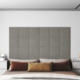  Zidna uzglavlja 12 pcs Svjetlosiva Baršun | shoptok.hr