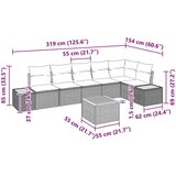 Set od 7 dijelova vrtnog kauča s jastučićima crni poli ratan akacija | shoptok.hr