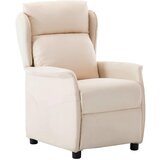 vidaXL Naslonjač na ležanje krema 67.5 x 93.5 x 101.5 cm blago | Shoptok.si