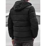DStreet Men's winter quilted jacket with hood black | Shoptok.si