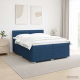  Boxspring krevet s madracem Plava 200 x 200 cm Tkanina - Plava 200 x 200 cm Dizajn linija Cijene