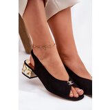 CheBello Suede Elegant Women's Sandals 4724 Black | Shoptok.si