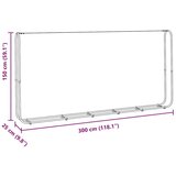 vidaXL Stalak za drva za ogrjev 300x25x150 cm Pocinčani čelik | shoptok.hr