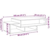 vidaXL Klubska mizica artisan hrast 105x55x32 cm inženirski les | Shoptok.si
