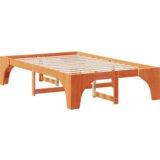  Krevet s daskama s pohranom Smeđa 120 x 190 cm Masivna borovina | shoptok.hr