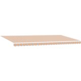 vidaXL Ručno uvlačivo sjenilo s narančastim prugama 600x300 cm | shoptok.hr