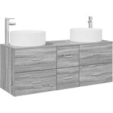  Set namještaja za kupaonicu 3 kom. Siva Sonoma 49.5 x 44.5 x 65.5 cm | Shoptok.si