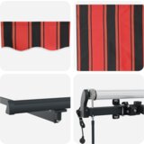 vidaXL Samodejna retraktibilna tenda oranžna in rjava 400x350 cm | Shoptok.si
