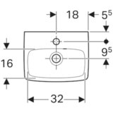 Geberit Selnova Square 36 x 28 cm umivaonik 500.316.01.1(7)