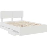 vidaXL konstrukcija postelje bela 150 x 200 cm inženirsko leseno, (5000113713) | Shoptok.si