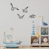 Wallity Set zidnih dekoracija Birds Sorty-443, 4 komada, Crna Cene