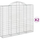  Lučne gabionske košare 2 kom 200x30x160/180cm pocinčano željezo | Eponuda.ba