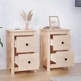  Noćni ormarići 2 kom 40x35x61 5 cm od masivne borovine | shoptok.hr
