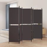 Sobna pregrada s 6 panela smeđa 300 x 180 cm od tkanine | shoptok.hr