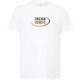Jack & Jones Plus Majica 'GRADIENT' konjak / crna / bijela