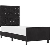 vidaXL Postelja Črna 80x200 cm Velur, (22049614) | Shoptok.si