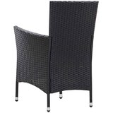  5-dijelni vrtni blagovaonski set od poliratana crni Crna Dužina stola 90 cm | Shoptok.si