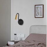  Brilagi -LED Fleksibilna zidna lampa sa USB portom MAYA LED/3W/230V crna/zlatna | Eponuda.com