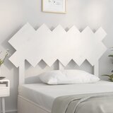  Uzglavlje za krevet Bijela 122,5x3x80,5 cm od masivne borovine | shoptok.hr