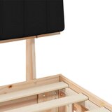  Posteljni okvir z oblazinjenim vzglavjem Črna 135 x 190 cm, (5000101868) | Shoptok.si