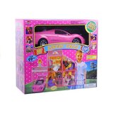 Lean_Toys Hiša za punčke z roza avtom | Shoptok.si
