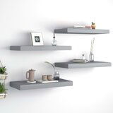 Maison Chic 4 kosi Stenske Police - Viseče police sive 50x23x3,8 cm MDF, (21793916) | Shoptok.si
