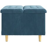  Otoman za pohranu s jastukom Plava 60 x 60 x 45 cm Baršun | Eponuda.com