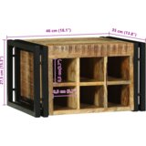 vidaXL Stalak za vino 46x35x27.5 cm Čvrsto drvo Hrapavo mango | shoptok.hr