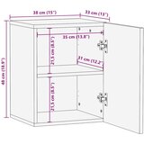  Ormar za Zid Zidne Crna 38 x 33 x 48 cm Čvrsto drvo manga | shoptok.hr