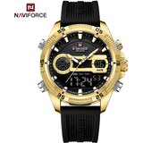 Sat NAVIFORCE HE-38632 - Crna / Zlatna KP38632 Cene