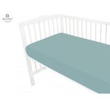 MimiNu pamučna šifon plahta s elastičnom trakom 120x60 cm - Petrol | shoptok.hr