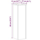  Stalci za biljke 2 kom siva boja betona 17 x 17 x 60 cm drveni | shoptok.hr