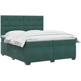  Boxspring krevet s madracem Tamnozelena 200 x 200 cm Baršun | shoptok.hr