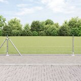 vidaXL Varjena žična ograja s 13 stebrički z ruba 0.5x100 m Pocinkano jeklo | Shoptok.si