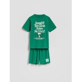 Reserved Dvodijelni komplet pidžame Snoopy - tamnozeleno | shoptok.hr