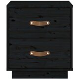  Noćni ormarići 2 kom crna 40 x 34 x 45 cm od masivne borovine | shoptok.hr