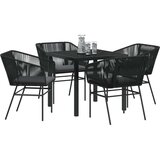 vidaXL Set od 3 Crna PE ratan Standard Uklonjive navlake | shoptok.hr