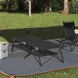 Sklopivi kamperski krevet Crna 206 x 76 x 74 cm Oxford i čelik | shoptok.hr