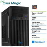 PCPLUS namizni računalnik Magic Ryzen 5 5600GT/16GB/SSD 1TB/Windows 11 Home/integrirana AMD Radeon | Shoptok.si